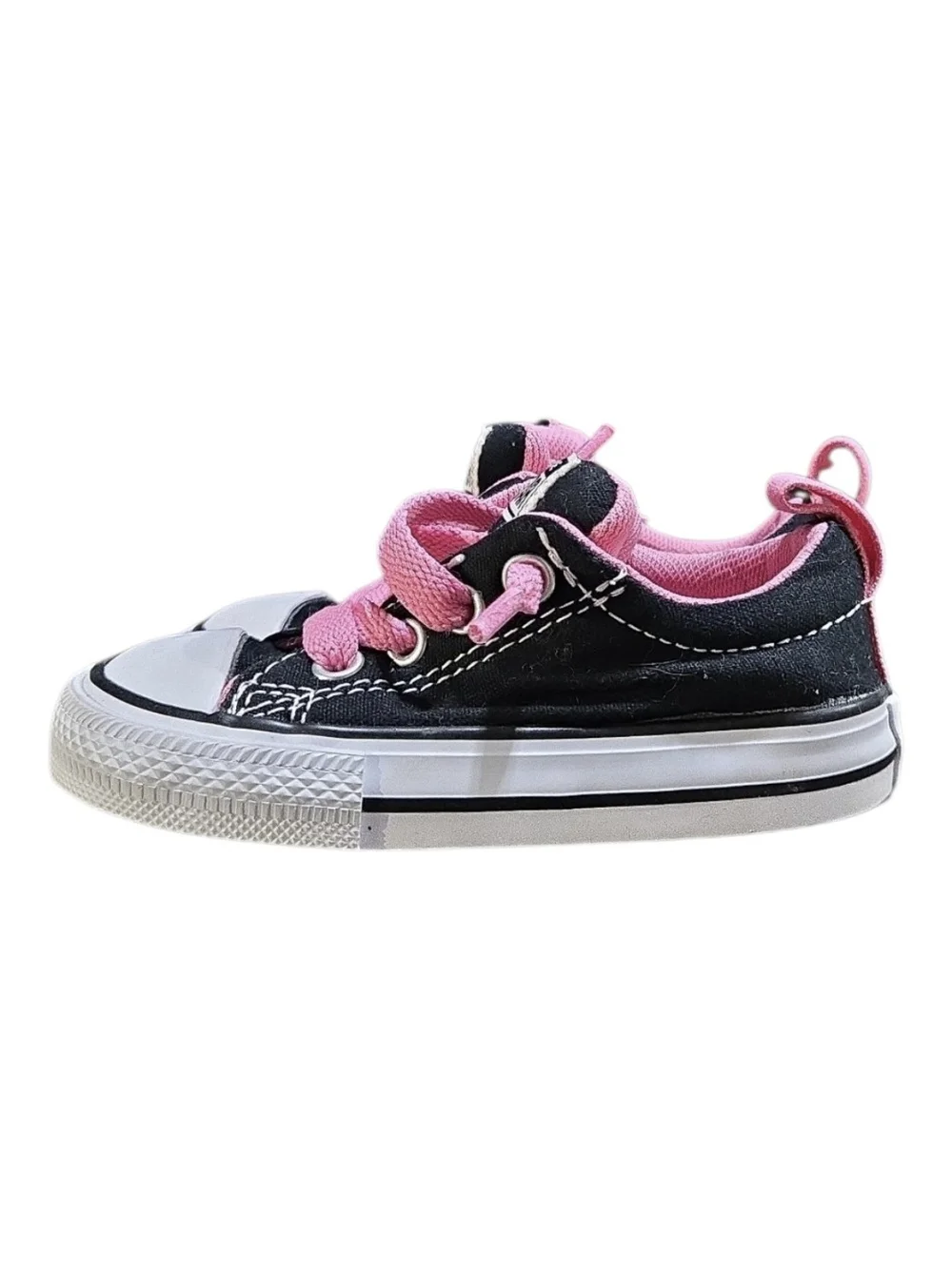 Converse Chuck Taylor All Star Infant Slip-On Sneakers Black Pink Size 5